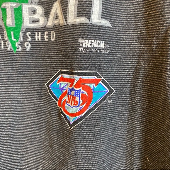 Vintage 1994 NFL New York Jets Trench USA Ultra Single Stitch Graphic T-Shirt - Picture 14 of 16